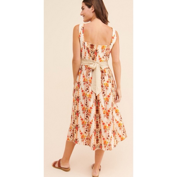 Agua Bendita Anthropologie Goldenrod Midi Dress P XS - Picture 12 of 16